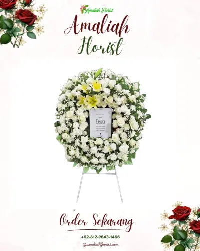 Krans Bunga Duka Cita di Ambengan